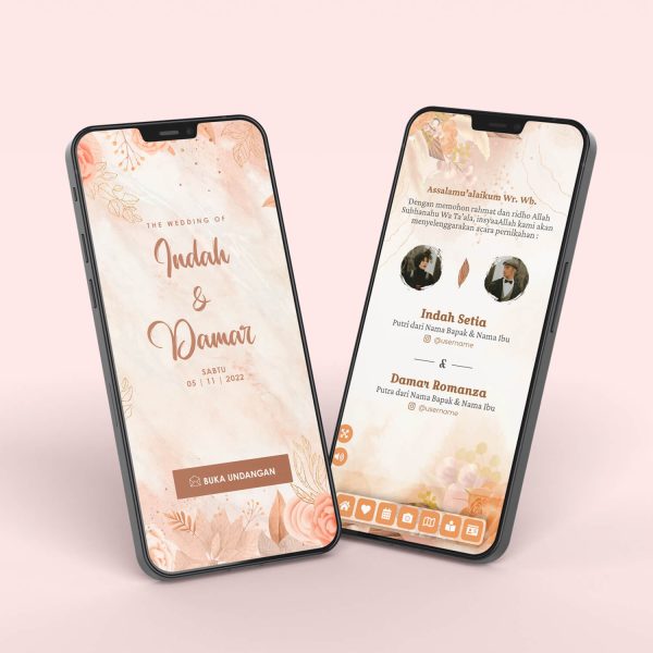 Undangan Website - Paket Exclusive Flower Orange