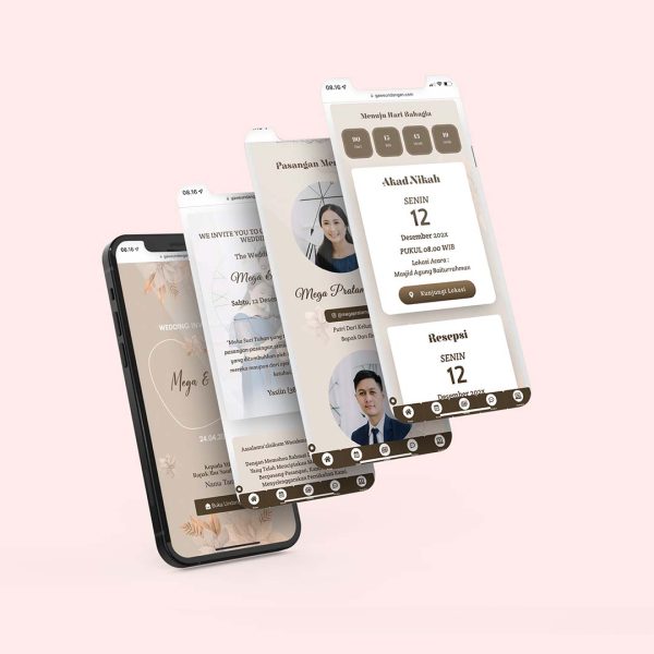 Katalog contoh undangan digital Exclusive Coklat - Gawe Undangan (3)