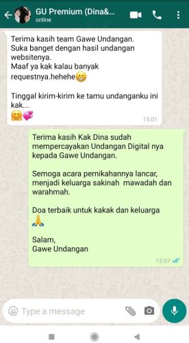 Testimoni Gawe Undangan website (2)